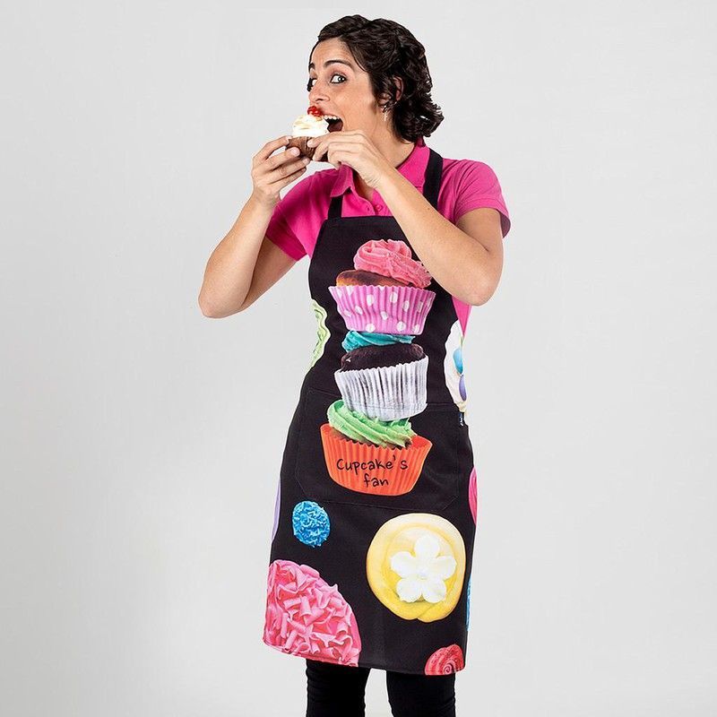 Delantal estampado cupcakes