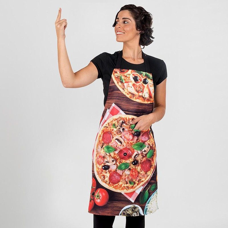 Delantal estampado pizza
