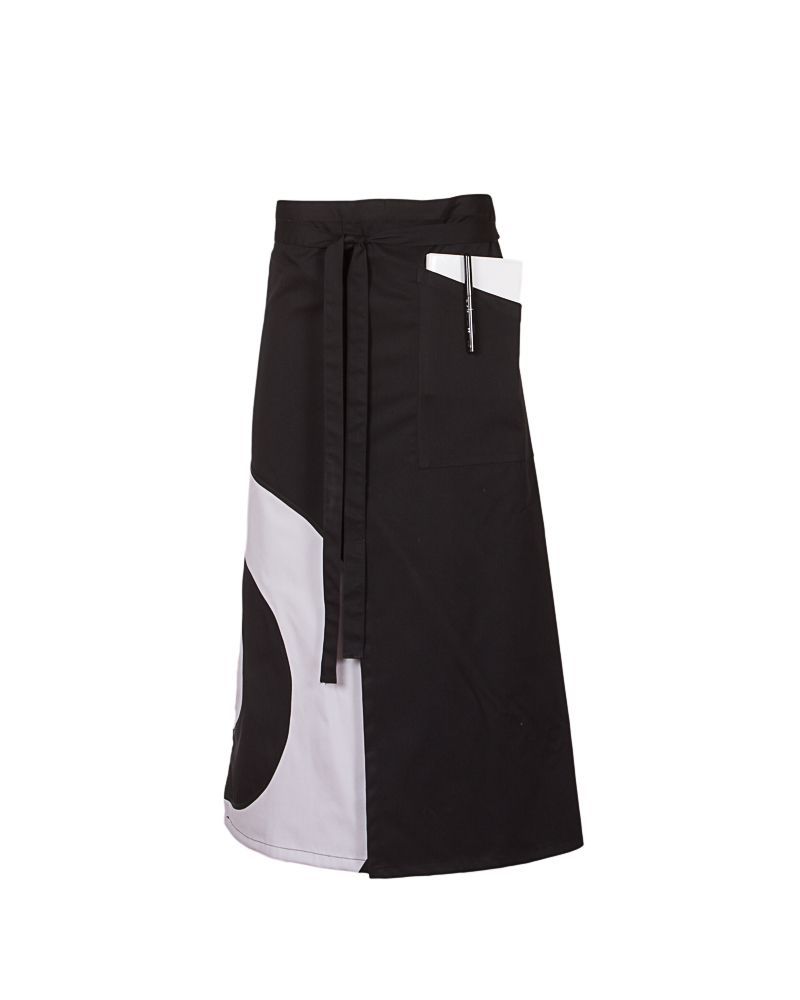 DELANTAL FRANCES ABIERTO CIRCULOS 90X75 CM