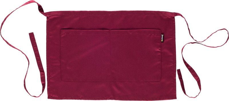 Delantal francés corto  2 bolsillos 35x50 Granate