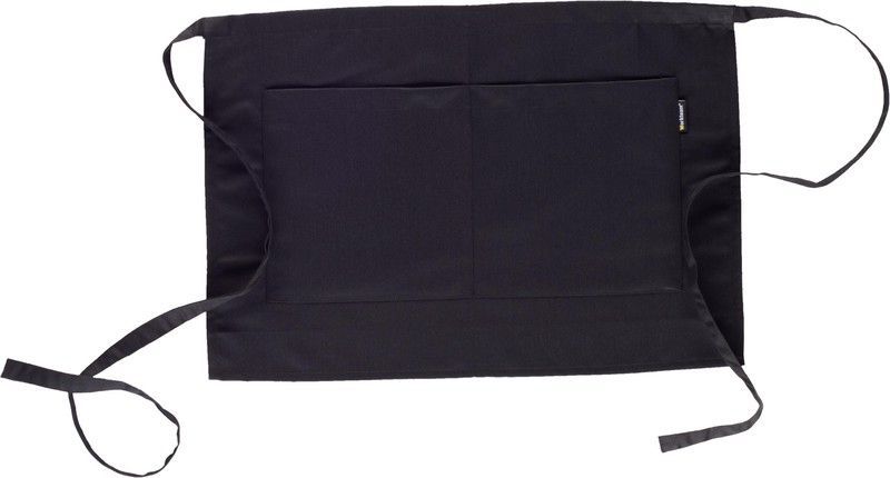 Delantal francés corto  2 bolsillos 35x50 Negro