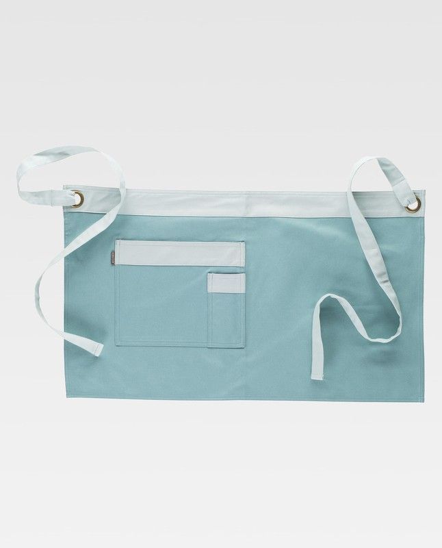 Delantal francés en tejido canvas combinado
