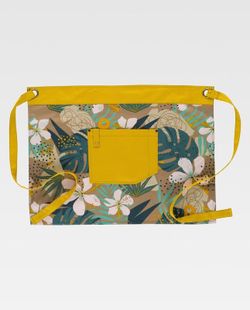 Delantal francés en tejido canvas estampado combinado