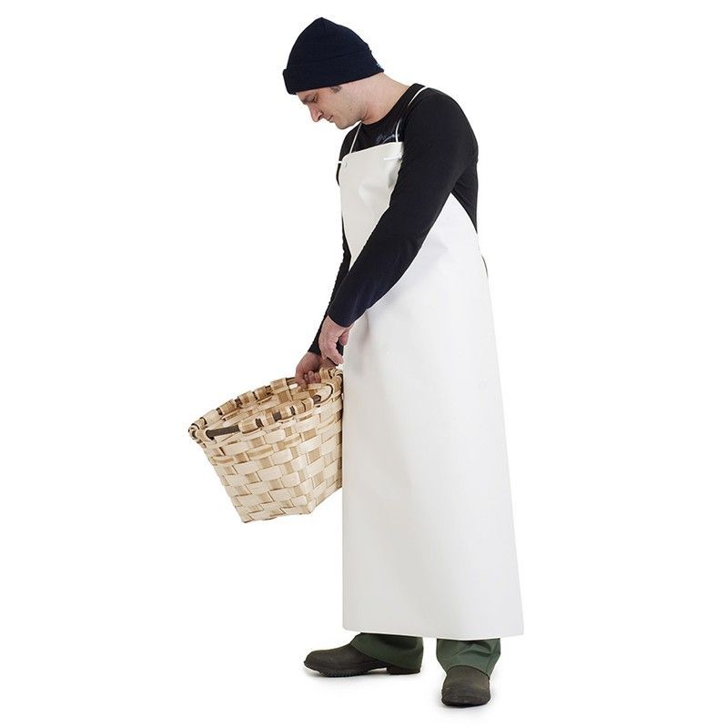 Delantal industrial blanco acrilonitrilo