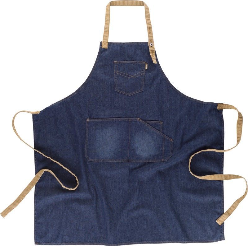 Delantal largo tejido vaquero 90x95 Vaquero