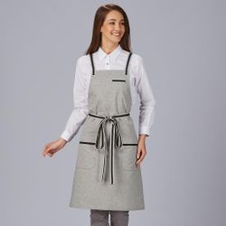 Delantal Peto Cinta Rayas 88x74 Cm