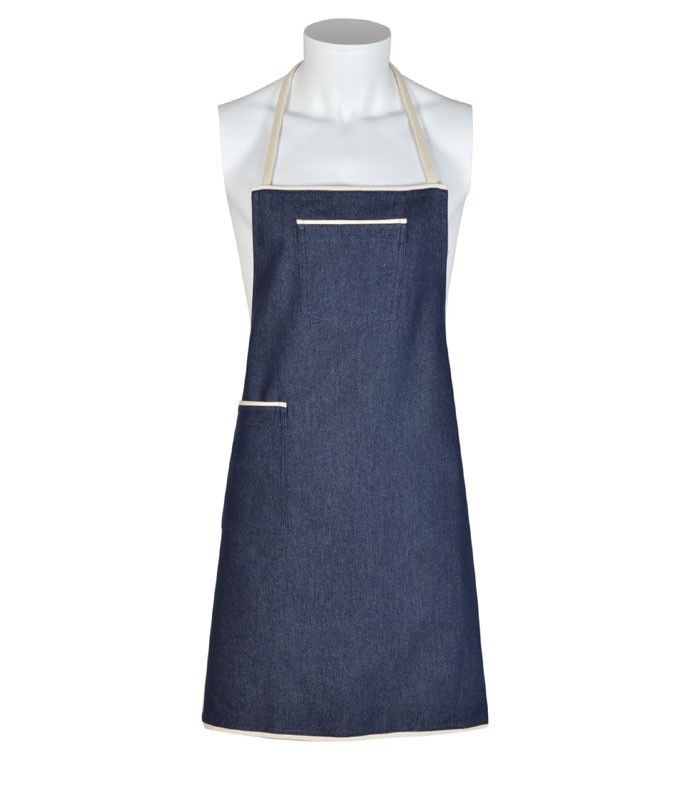 Delantal peto con 2 bolsillos