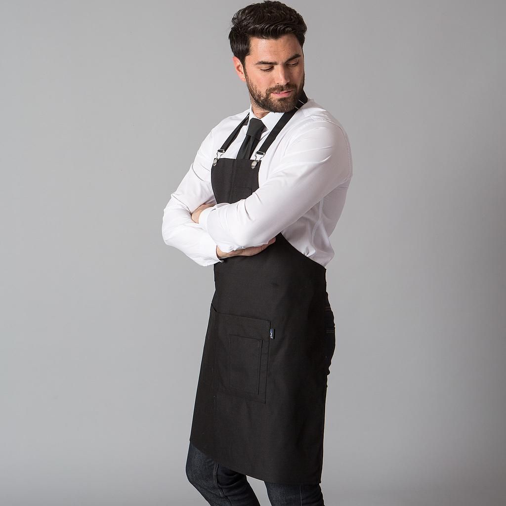 Delantal peto negro