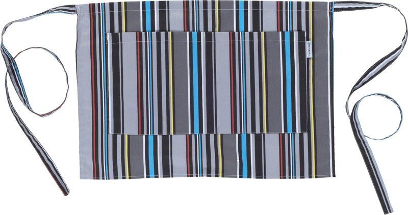 Delantal sin peto con bolsillos estampado rayas 50x35