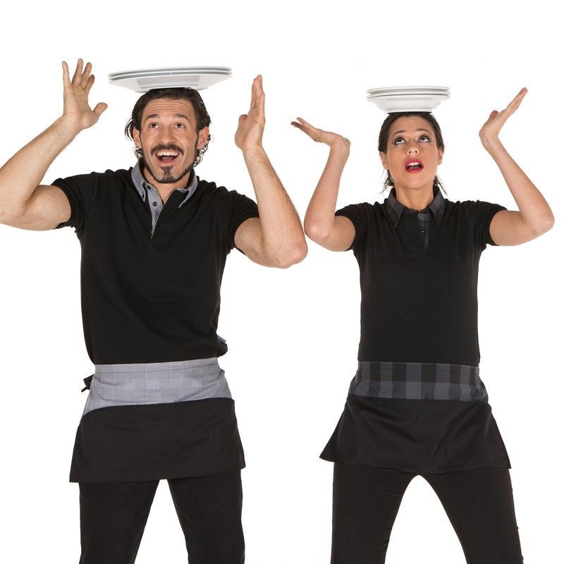 Delantal sin peto corto y bolsillo Raya  30x60