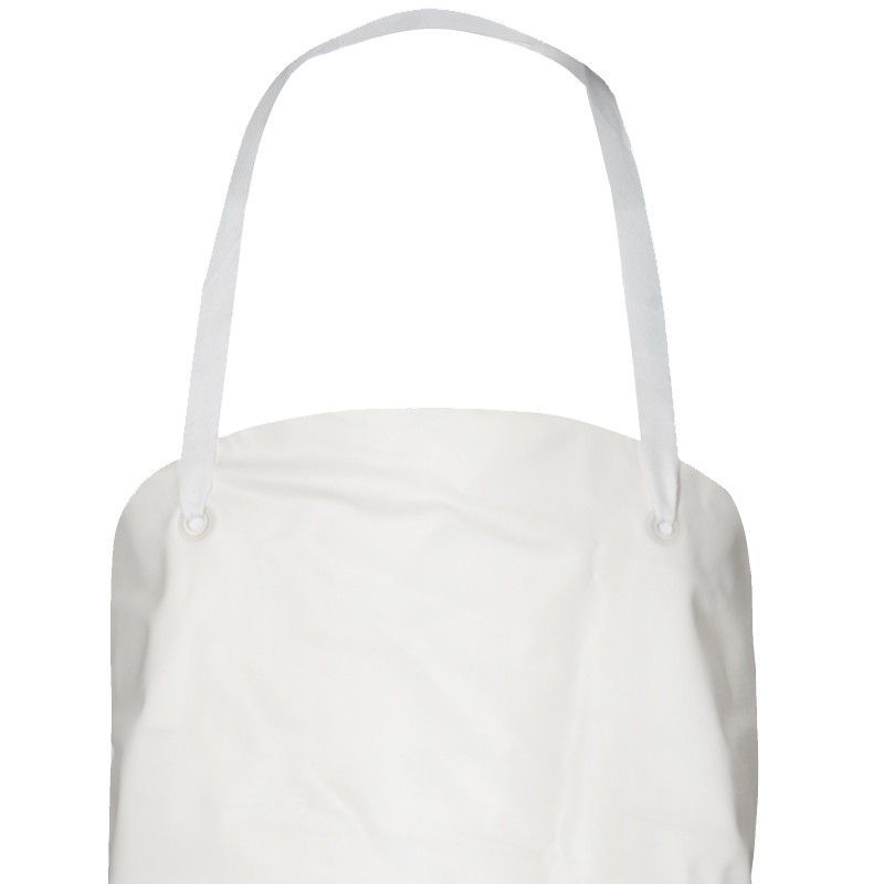 Delantales blancos de PVC con protección química