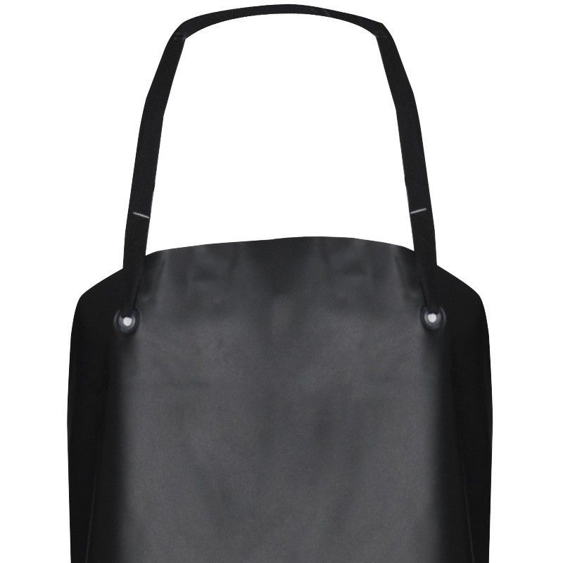 Delantales negros de PVC con protección química