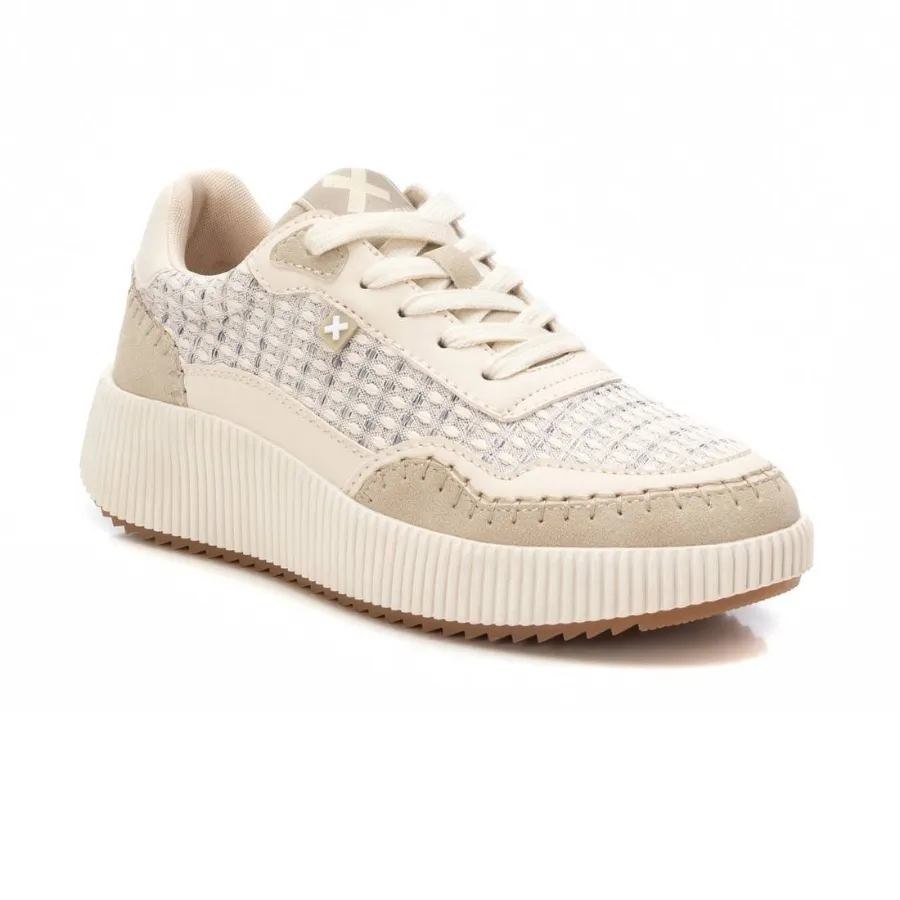 Deportivo textil con cordones Xti Beige