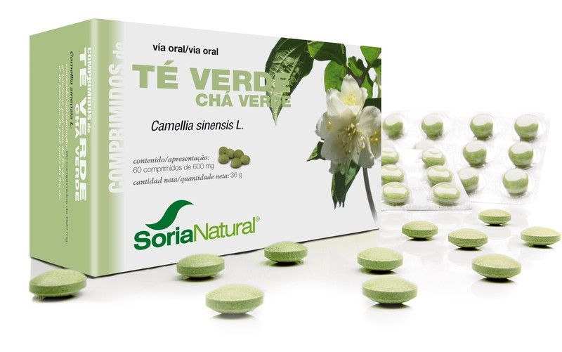 DESCATALOGADO - Té Verde 60 Comprimidos 600mg Soria Natural