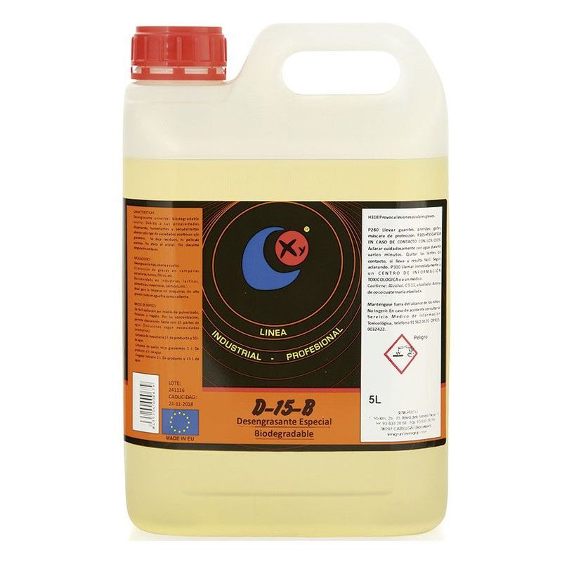 Desengrasante biodegradable SENIGRUP D-15-B. Desengrasan.Hidrolimp.Biodeg.Neutro.5L