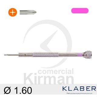 Destornillador Klaber Acero 045102/2 Punta Philips 1.60mm