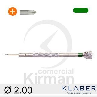 Destornillador Klaber Acero 045102/3 Punta Philips 2.00mm