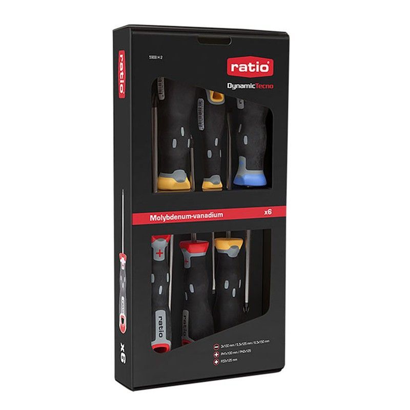 Destornillador RATIO serie DynamicTecno Destorn.Juego 6 Piezas Ratio