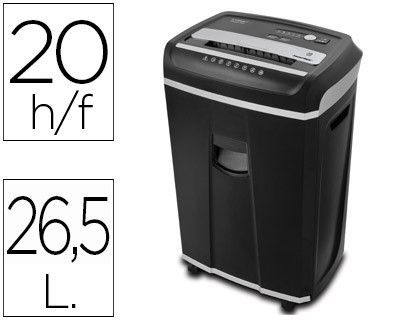 Destructora de documentos q-connect antiatascos capacidad de corte 20 h