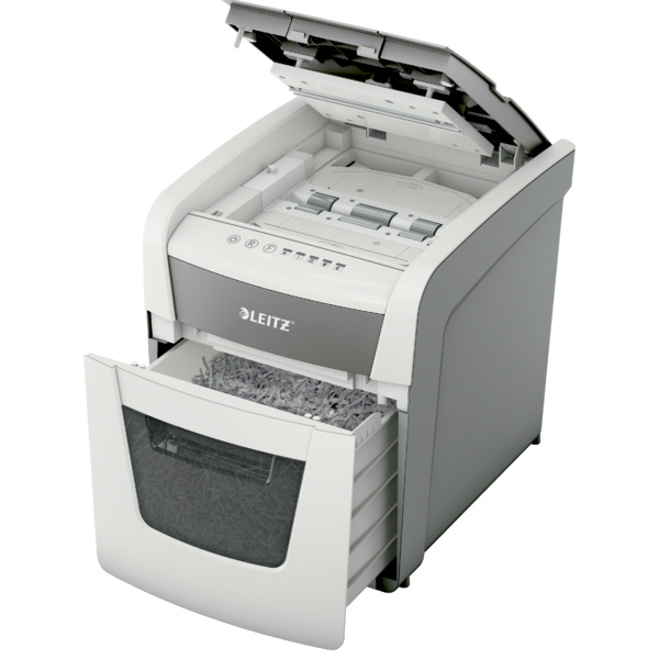 Destructora IQ Auto+ para pequeña oficina 50 P4, autoalimentación, blanca