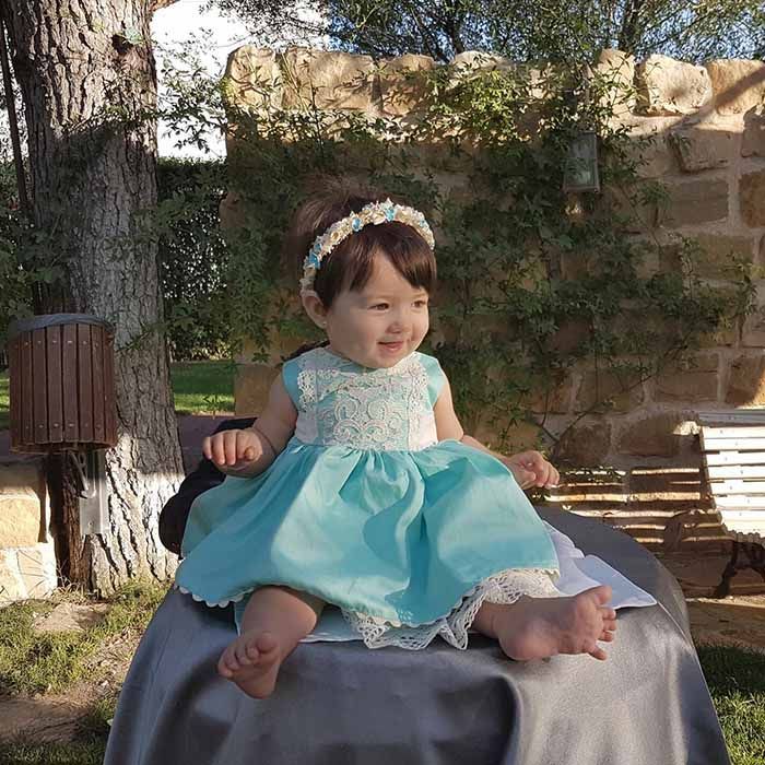 Diadema Bebé Calas Turquesa