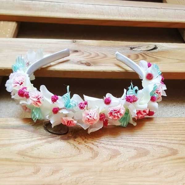 Diadema Flor Seca Niñas