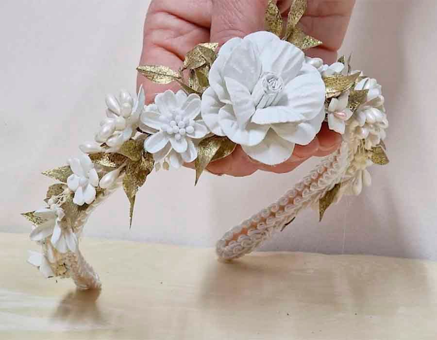 Diadema Tiara Perlada