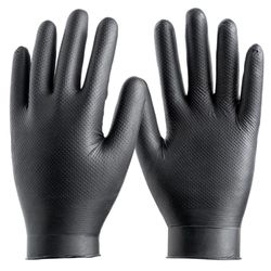 DIAMOND SAFE, guante químico nitrilo negro diamantado