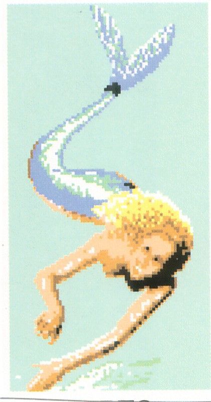 Dibujo Mosaico Vitreo Para Piscina Sirena 1,56X3,70 M.