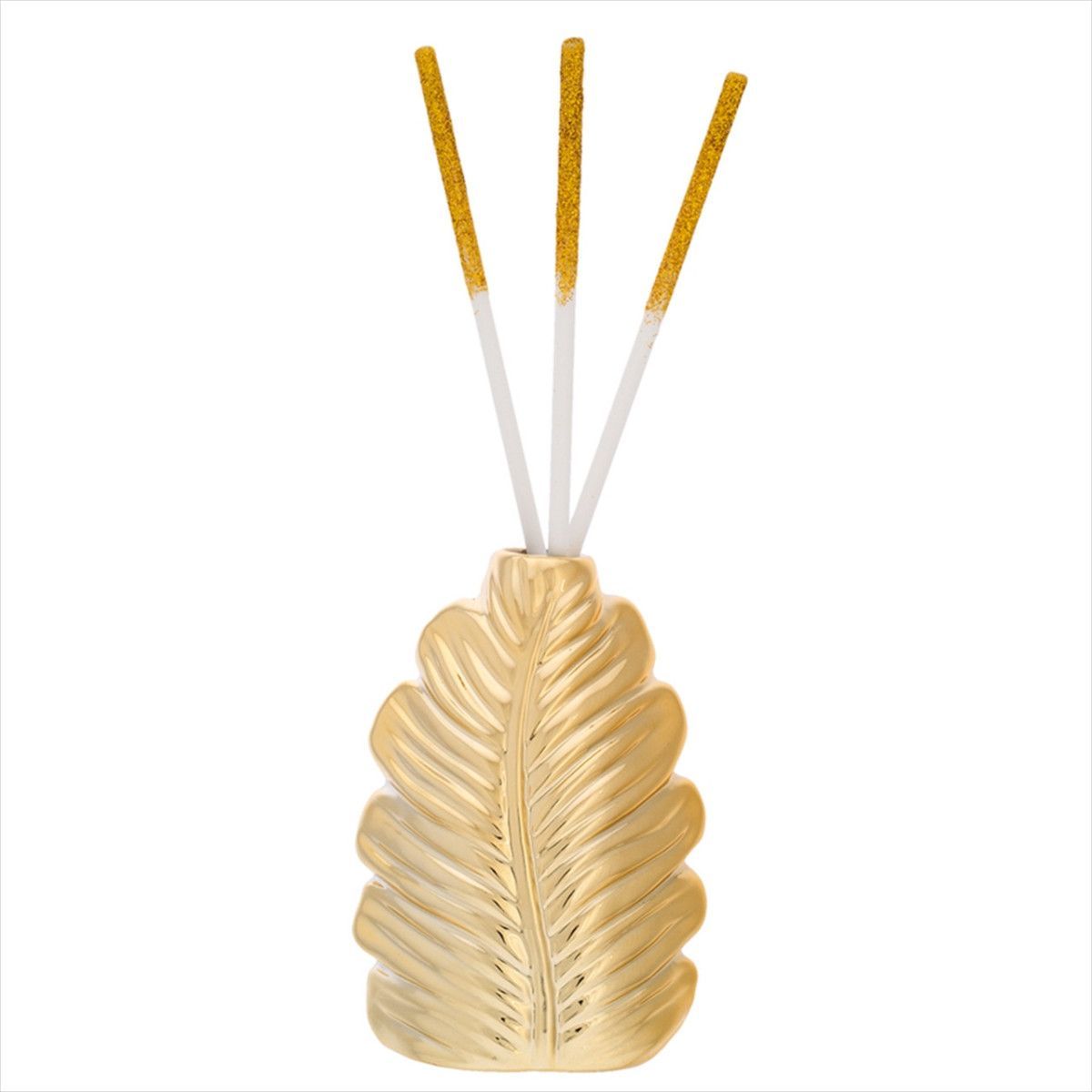 Difusor Fragancia Latón 10cm 01OR Hoja Dorada