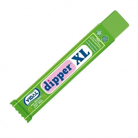 Dipper XL Manzana (100 unidades) de Vidal. Caramelo masticable sabor manzana ácida pintalenguas