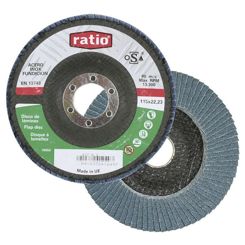 Disco abrasivo láminas RATIO. Disco Lamina Zirconio Z40/125 Ratio