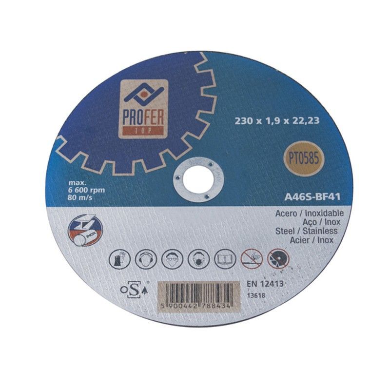 Disco C H Metal/Inox Plano 180X1,6 MM