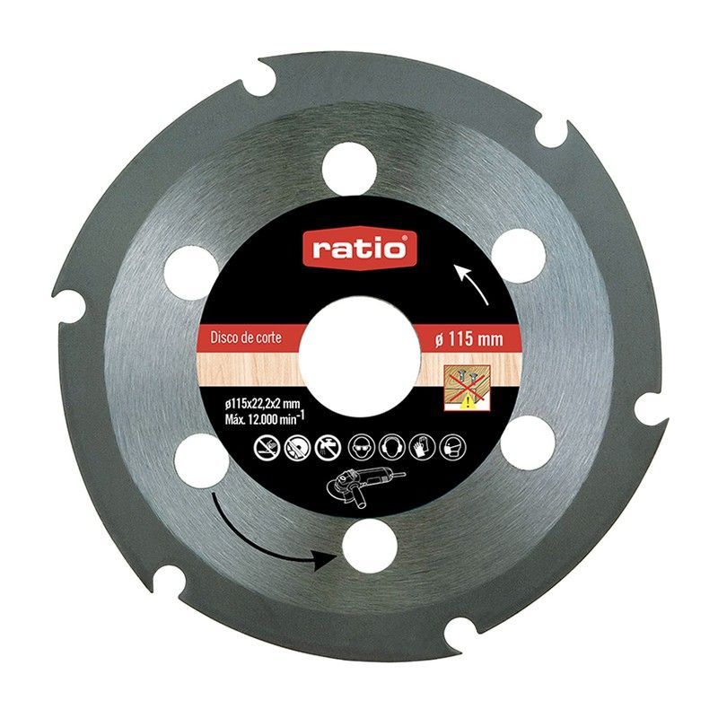 Disco corte madera RATIO Disco Corte P/Madera 115X2,0X22,2 Ratio