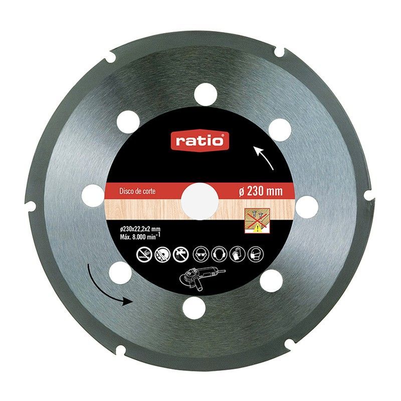 Disco corte madera RATIO Disco Corte P/Madera 230X2,0X22,2 Ratio