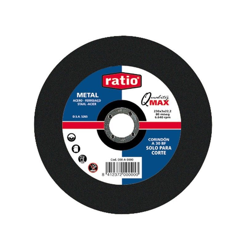 Disco corte metal RATIO Quality Max. Disco Corte Metal 115X2.5X22 Ratio