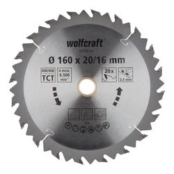 Disco De Sierra Circular Ct, 20 Dientes Ø160mm 6733000 Wolfcraft