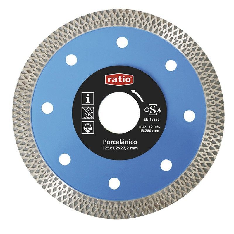 Disco diamante gres/porcelánico RATIO Quality Max. Disco Turbo Porcelanico 115X1,2Mm.Ratio