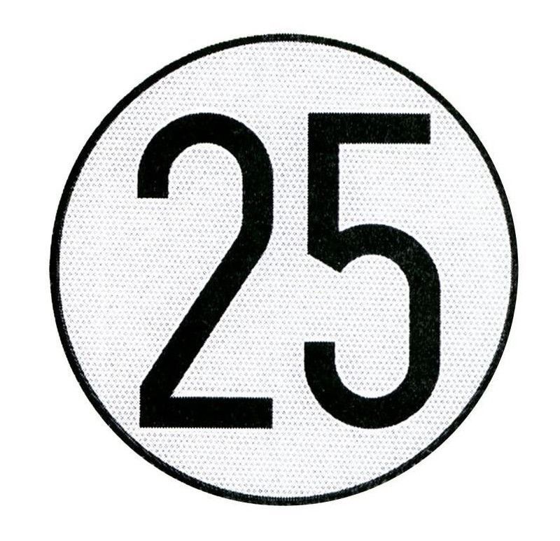 Disco metálico limitación velocidad 25km/h