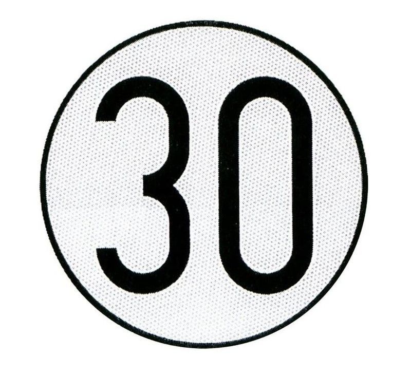 Disco metálico limitación velocidad 30km/h