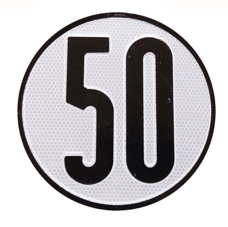 Disco metálico limitación velocidad 50km/h