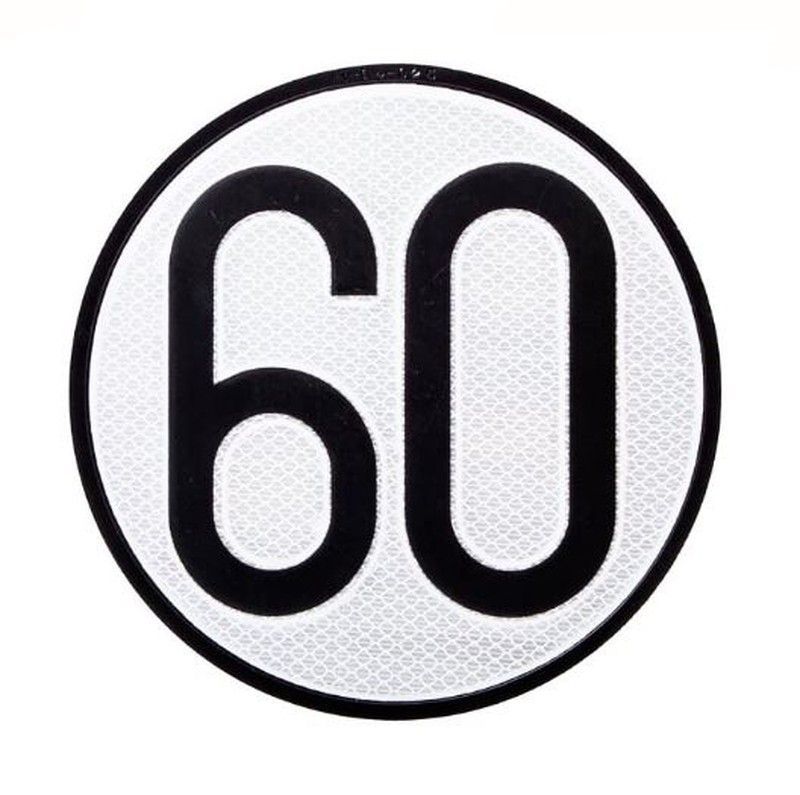 Disco metálico limitación velocidad 60km/h
