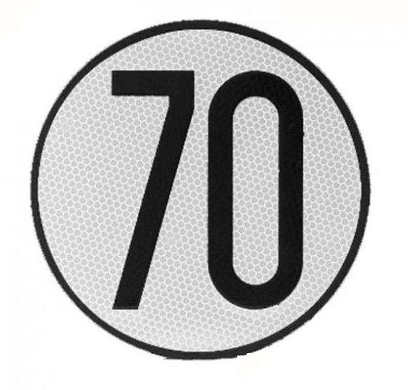 Disco metálico limitación velocidad 70km/h