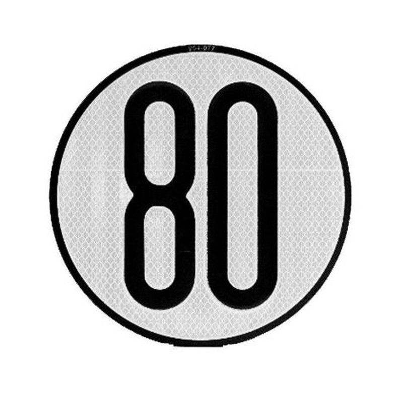 Disco metálico limitación velocidad 80km/h