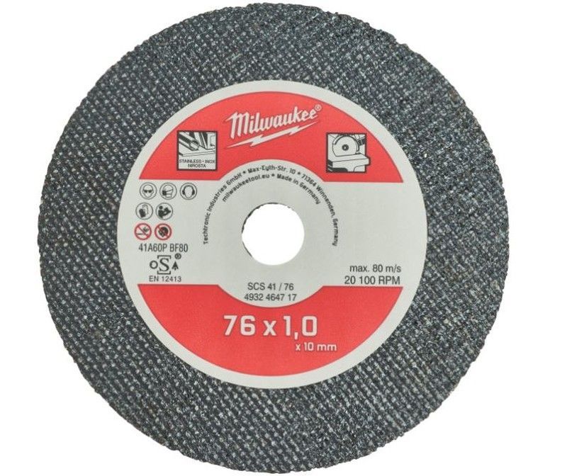 Disco Milwaukee corte abrasivo metal 76 mm