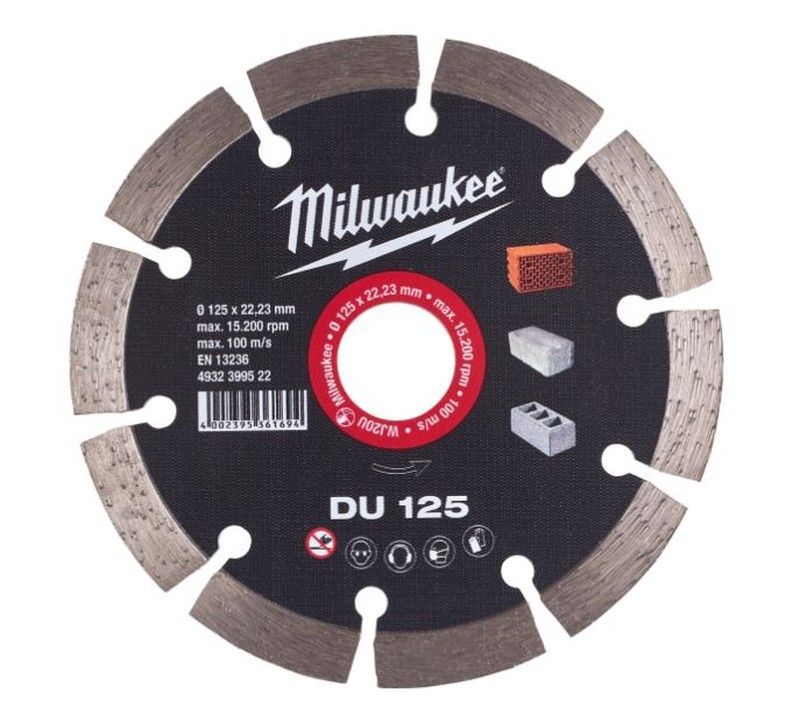 Disco Milwaukee corte diamante 125 mm general obra
