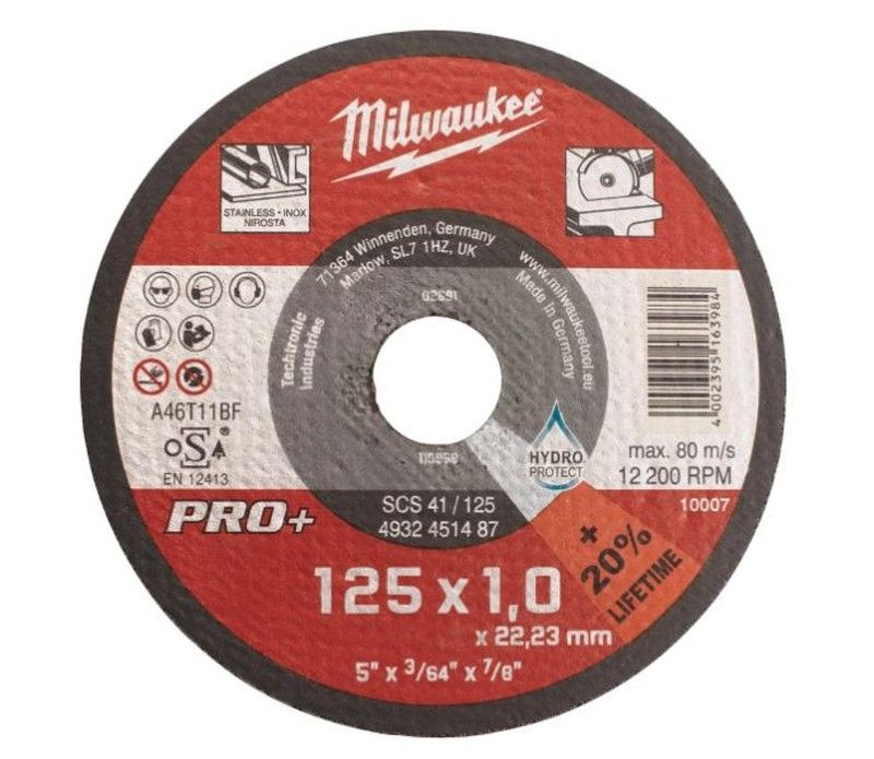 Disco Milwaukee corte fino metal Pro+ SCS41/125