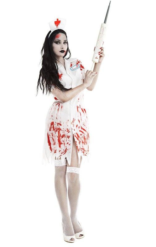 Disfraz adulto de enfermera zombie Kimokawaii