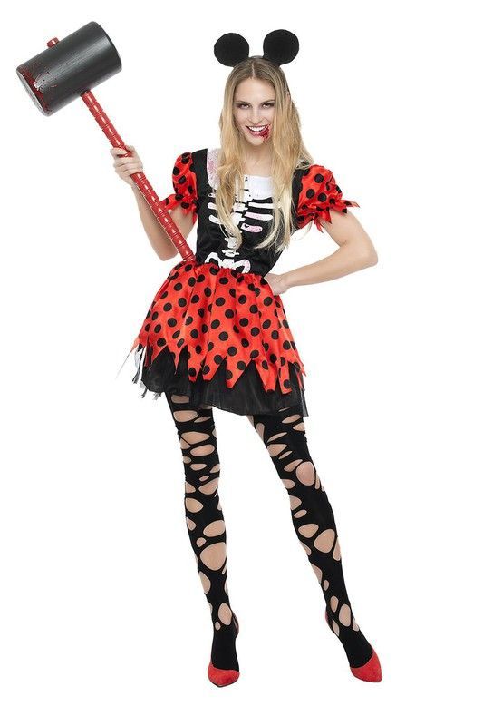 Disfraz adulto de ratoncita zombi Kimokawaii