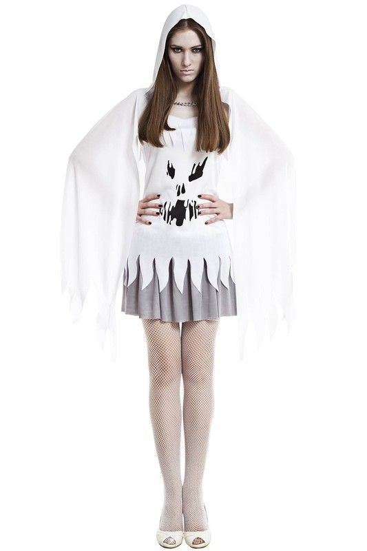 Disfraz adulto de spectro fantasma mujer Kimokawaii